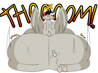 big_breasts big_butt breasts butt crushed_micros death duo female huge_breasts huge_butt hyper hyper_breasts hyper_butt looking_back macro male male/female onomonopia smothering nova_prowler angel bovid caprine goat mammal hi_res