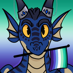 anthro flag_in_mouth horn horn_jewelry jewelry lgbt_pride male mini_flag pride_colors rainbow_flag rainbow_pride_flag rainbow_symbol solo vincian_pride_colors darbington_design blizzard_entertainment european_mythology mythology warcraft kyanathal dracthyr dragon mythological_creature mythological_scalie scalie western_dragon 1:1