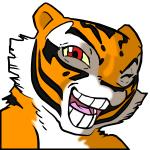 1:1 ambiguous_gender anthro bust_portrait daigaijin digital_media_(artwork) dreamworks felid female fur kung_fu_panda low_res madessi mammal master_tigress metalslayer nude open_mouth pantherine portrait red_eyes simple_background solo stripes teeth third-party_edit tiger tongue white_background