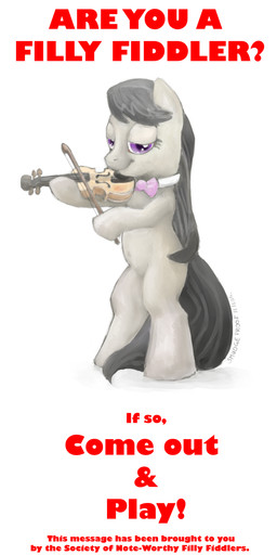 bow_(stringed_instrument) bowed_string_instrument female feral holding_object music musical_instrument playing_music playing_violin poster poster_template solo string_instrument tail text violin young young_feral smudge_proof friendship_is_magic hasbro my_little_pony octavia_(mlp) earth_pony equid equine horse mammal pony digital_media_(artwork) english_text hi_res