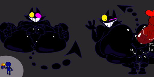 anal anal_penetration anthro anus balls bent_over big_balls big_butt big_penis black_body black_ears black_eyes black_fur black_tail blue_body butt cross floating fur genitals group heterochromatic_scleras heterochromia holding_cross holding_object huge_balls huge_butt huge_penis hyper hyper_genitalia hyper_penis looking_back lying male male/male male_penetrated male_penetrating male_penetrating_male moobs obese obese_anthro obese_male on_back one_eye_closed overweight overweight_anthro overweight_male penetration penile penile_penetration penis penis_in_ass pink_sclera presenting presenting_hindquarters rear_view red_body sex smile tail teeth thick_thighs three-quarter_view trio vein veiny_penis wink x_anus yellow_sclera superiorfox deltarune faith_the_unholy_trinity undertale_(series) father_john_ward_(faith) friend_(deltarune) cheshire_cat_(species) domestic_cat felid feline felis heart_creature human mammal organ_creature 2025 digital_media_(artwork)