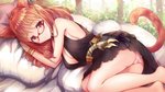 breasts cleavage clothed clothing dress eyewear female glasses hair lying on_side panties pillow solo underwear upskirt sakura_ani final_fantasy final_fantasy_xiv square_enix animal_humanoid cat_humanoid felid felid_humanoid feline feline_humanoid humanoid mammal mammal_humanoid miqo'te 2020