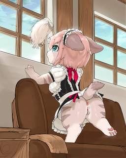 anthro anus blue_eyes bottomless brown_body butt cleaning clothed clothing day female genitals hair inside maid_uniform no_underwear pawpads paws pink_hair semi-anthro solo standing tail uniform vulva window rapel capcom monster_hunter monster_hunter_stories_2:_wings_of_ruin tsukino_(monster_hunter_stories) felid feline felyne lynian mammal 4:5 absurd_res hi_res