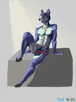 animal_genitalia animal_penis anthro equine_genitalia equine_penis genitals male nude penis solo tasteful_nudity thats_grayt deer mammal absurd_res hi_res