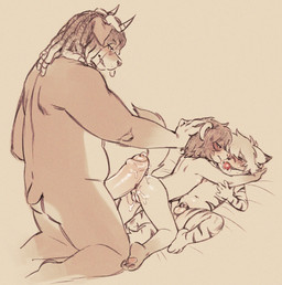 age_difference anthro ball_gag bodily_fluids chastity_cage chastity_device cuckold cum cum_drip dripping female gag genital_fluids genitals group licking male male/female penetration penis tongue trio vulva young young_anthro young_female young_male younger_penetrated niichan rune_(runederg) canid canine canis domestic_dog hybrid mammal mastiff molosser rottweiler hi_res