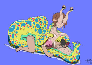 5_fingers 5_toes barefoot big_butt blue_background blue_spots blush blush_lines brown_hair butt comfortable duo erect_nipples eyestalks feet female fingers hair male male/female mouth_closed nipples nude nude_female nude_human nude_humanoid nude_male pink_nipples red_spots short_hair simple_background sleeping slime sound_effects spots tail tail_motion tailwag toes vowelless vowelless_sound_effect what where_is_your_god_now yellow_body yellow_eyes yellow_skin zzz weirdmen8 animal_humanoid gastropod gastropod_humanoid human humanoid mammal mollusk mollusk_humanoid slug_humanoid 2022 digital_drawing_(artwork) digital_media_(artwork) english_description paint_tool_sai_(artwork) signature