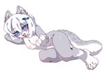 female hair nipples paws solo white_hair xiao_lijun yunuo_(character) felid humanoid mammal pantherine snow_leopard hi_res