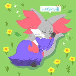 :3 ambiguous_anthro ambiguous_gender anthro biped blush flower grass lying on_side plant simple_background sleeping snout solo sparkles text gd-058 nintendo pokemon pokemon_sleep tenesia_(gd-058) canid delphox generation_6_pokemon mammal pokemon_(species) shiny_pokemon 1:1 2024 aliasing digital_drawing_(artwork) digital_media_(artwork) full-length_portrait japanese_description japanese_text portrait signature translated_description unavailable_at_source female_(lore)