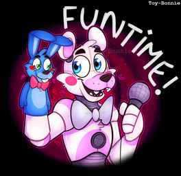anthro bow_(feature) bow_tie button_(fastener) machine puppet toy-bonnie five_nights_at_freddy's scottgames sister_location funtime_freddy_(fnafsl) puppet_bonnie_(fnafsl) animatronic bear mammal robot 2016 digital_media_(artwork)