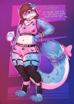 accessory anthro athletic_wear balls bell big_tail blue_eyes blush blush_lines bodily_fluids bottomwear bow_ribbon breasts brown_hair bulge chastity_cage chastity_device choker clothing crop_top cuff_(restraint) curly_hair dialogue embarrassed fishnet_clothing fishnet_topwear fluffy fur furgonomics garter genital_fluids genitals geometric_background gym_bottomwear gym_shorts gynomorph hair hand_on_hip hotpants intersex jewelry leaking_precum leg_garter legwear makeup navel necklace penis pink_clothing precum precum_through_clothing restraints ribbons shirt shorts shy simple_background solo standing tail tail_accessory tail_bow tail_ribbon text thick_thighs thigh_highs topwear wet wet_clothing white_body white_fur wide_hips rhewlif rhewlif_(character) felid mammal pantherine snow_leopard 2026 colored hi_res shaded nonbinary_(lore) trans_(lore) trans_woman_(lore)