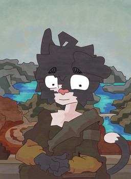 anthro looking_at_viewer male nature solo jabaox fan_character pablo_(jabaox) felid feline mammal hi_res icon reference_image