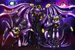 anthro female glowing glowing_eyes group male oil parody poster trio zipper_7z glitch_productions murder_drones moku_(mokuro) nami_(zipper_7z) penta_(cum.cat) robot_anthro 3:2 hi_res