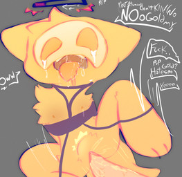 ahegao anthro bodily_fluids bound crying duo female forced fur gameplay_mechanics gui health_bar loli looking_pleasured male male/female rape sex tears yellow_body yellow_fur young young_anthro young_female gat0blanc0o kaiju_paradise roblox golden_slime_pup_(kaiju_paradise) canid canine canis domestic_dog gootraxian human mammal slime_pup hi_res