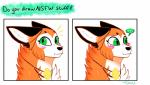 blush breeze ellipsis female solo surprise clevzx canid canine fox mammal hi_res meme