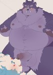 anthro balls belly big_belly blush duo erection genitals kemono male moobs nipples overweight overweight_male penis purple_body white_body young haoming asian_mythology east_asian_mythology japanese_mythology lifewonders mythology tokyo_afterschool_summoners agyo_(tas) tsathoggua_(tas) foo_dog komainu mammal yokai 2024 hi_res