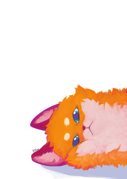 ambiguous_gender blue_eyes feral front_view fur looking_at_viewer lying on_side orange_body orange_fur pink_ears pink_nose sideways simple_background solo unimpressed white_background color_fox canid canine fox mammal 2019 bust_portrait digital_media_(artwork) digital_painting_(artwork) painting_(artwork) portrait warm_colors
