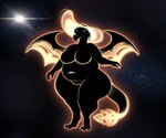 anthro big_breasts big_tail black_hole breasts female front_view long_tail non-mammal_breasts nude obese obese_anthro obese_female overweight overweight_anthro overweight_female solo tail tapering_tail thick_tail thick_thighs wide_hips sjevi european_mythology mythology dragon mythological_creature mythological_scalie scalie western_dragon 2024 digital_drawing_(artwork) digital_media_(artwork)