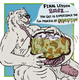 abdominal_bulge anthro antlers belly blood bodily_fluids dialogue digestion duo elderly esophagus eyewear feral foreskin fur gay_dads genital_fluids genitals glasses gore guts hard_vore holding_belly horn humanoid_genitalia humanoid_penis imminent_death implied_fatal inside_stomach internal intestines leaking_precum male male/male nipples nude oral_vore organs overweight overweight_anthro overweight_male penis piercing precum professor scales stomach stomach_acid sweat teacher teacher_pred text vore white_body white_fur squirmynoodle mythology boris_mrazovito imsi bear dragon eastern_dragon mammal mythological_creature mythological_scalie polar_bear scalie ursine english_text hi_res