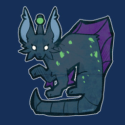ambiguous_gender blue_body feral fin glowing glowing_markings green_markings lure_(anatomy) markings purple_markings quadruped solo tail whiskers white_eyes peachbeep failbetter_games fallen_london k'aazast lampcat 1:1 absurd_res alpha_channel hi_res nonbinary_(lore)