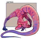 anthro ass_up blue_claws butt claws eyebrows female forked_tongue geometric_background jack-o'_pose long_tail looking_at_viewer multicolored_body multicolored_scales nude pink_body pink_scales pose purple_eyebrows scales simple_background snake_hood solo tail thick_tail toe_claws tongue tongue_out yellow_sclera lbt9000 nadya_(lbt9000) cobra reptile scalie snake 2021 artist_name digital_media_(artwork) hi_res