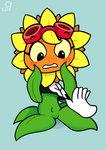 blush clothed clothing clothing_lift disembodied_hand duo eyewear eyewear_on_head female flower freckles goggles goggles_on_head not_furry plant shirt shirt_lift solo_focus topwear krackdown9 electronic_arts plants_vs._zombies plants_vs._zombies_heroes popcap_games solar_flare_(pvz) elemental_creature elemental_humanoid flora_fauna flower_creature flower_humanoid humanoid plant_humanoid sunflower_(pvz)