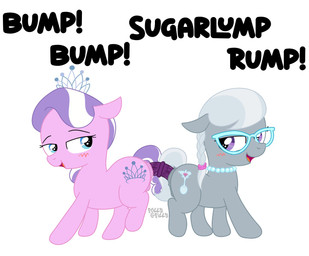 anal anal_masturbation anal_penetration animal_genitalia assisted_masturbation blush bump_bump_sugar-lump_rump! crown dildo dildo_insertion dock_(anatomy) double_dildo duo equine_genitalia eyewear female female/female feral genitals glasses hair headgear jewelry masturbation necklace penetration raised_leg sex_toy sex_toy_insertion sharing_dildo sharing_sex_toy speech_bubble tail text tiara tied_hair wearing_glasses young young_female young_feral young_on_young follyfilly friendship_is_magic hasbro my_little_pony diamond_tiara_(mlp) silver_spoon_(mlp) equid equine horse mammal pony