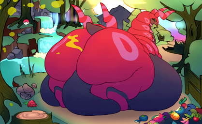 belly big_belly big_butt bloated butt fart female feral huge_belly huge_butt obese overweight solo sound_warning thiccomode nintendo pokemon generation_5_pokemon pokemon_(species) scolipede absurd_res animated hi_res short_playtime sound webm