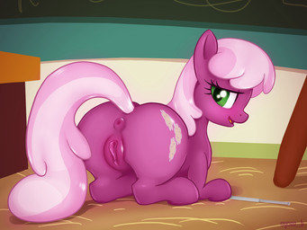 anus butt chalkboard classroom clitoris cutie_mark desk female female_feral feral fur furniture genitals green_eyes hair hooves information_board looking_at_viewer multicolored_hair open_mouth pink_hair plump_labia presenting presenting_hindquarters puffy_anus purple_body purple_fur school solo table teacher two_tone_hair unprofessional_behavior vulva syoee_b friendship_is_magic hasbro my_little_pony cheerilee_(mlp) earth_pony equid equine horse mammal pony 4:3