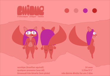 andromorph anthro cinco48 fur ingram's_squirrel intersex pink_body pink_fur solo vector_art mammal rodent sciurid tree_squirrel absurd_res hi_res model_sheet