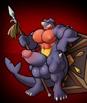 anthro balls big_balls big_pecs big_penis duo erection genitals huge_balls huge_penis male melee_weapon muscular muscular_anthro muscular_male nipples pecs penis polearm shield solo spear weapon ahnik conditional_dnp nintendo pokemon garchomp_(randomribbon) randomribbon garchomp generation_4_pokemon pokemon_(species) 2023 absurd_res hi_res