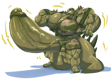 anthro balls big_balls big_muscles big_pecs big_penis clothing erection expansion genital_expansion genitals green_balls green_body green_penis growth hat headgear headwear huge_balls huge_muscles huge_pecs huge_penis hyper hyper_balls hyper_genitalia hyper_muscles hyper_pecs hyper_penis male military_clothing muscle_growth muscular muscular_anthro muscular_male non-mammal_balls nude pecs penis penis_expansion plantigrade simple_background solo tail thick_tail torn_clothing vein veiny_penis white_background bobert reptile scalie 2019