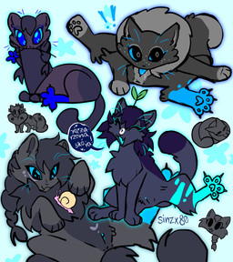 blue_eyes bodily_fluids braided_hair claws female feral flower freckled_face freckles fur genital_fluids genitals grey_body grey_fur grey_hair hair leaf looking_at_viewer multiple_poses nude personal_grooming plant pose scar simple_background smile solo tail text tongue vulva whiskers sinzx80 warriors_(book_series) cinderpelt_(warriors) domestic_cat felid feline felis gastropod mammal mollusk snail character_name digital_media_(artwork) hi_res polish_text signature