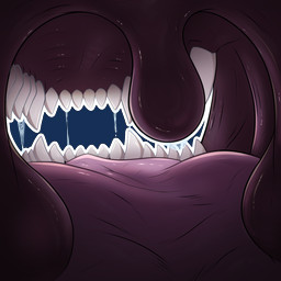 ambiguous_form ambiguous_gender bodily_fluids mouth_shot open_mouth reverse_mouth_shot saliva solo teeth tongue tongue_out uvula vore thergderg invader_(invaderthegator) ambiguous_species 1:1 digital_media_(artwork) hi_res