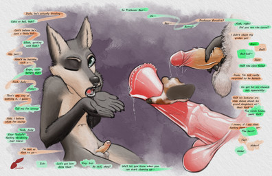 adolescent animal_genitalia animal_penis anthro balls bodily_fluids dialogue drooling equine_genitalia equine_penis erection female foreskin fur genital_fluids genitals group hand_on_penis holding_penis humanoid_genitalia humanoid_penis imminent_bukkake male male/male navel nude one_eye_closed open_mouth partially_retracted_foreskin penile penis precum precum_string profanity saliva saliva_string simple_background sitting speech_bubble tail teeth text trio young young_anthro young_male redleveret canid canine canis equid equine mammal wolf digital_media_(artwork) english_text hi_res