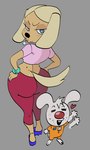 anthro big_butt brandy_and_mr._whiskers brandy_harrington butt canid canine canis disney domestic_dog female hi_res lagomorph leporid male male/female mammal mole_(disambiguation) mooncheese mr._whiskers rabbit rear_view