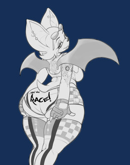anthro big_breasts big_butt breasts butt clothing ear_piercing eyewear female fingerless_gloves gloves hair half-closed_eyes hand_on_butt handwear legwear looking_at_viewer looking_back low-angle_view membrane_(anatomy) membranous_wings narrowed_eyes piercing pupils rear_view shirt short_hair short_tail side_boob simple_background slit_pupils smile solo sunglasses tail tank_top tattoo text thick_thighs thigh_highs tight_clothing topwear transparent_background wide_hips wings conditional_dnp daserfomalhaut sega sonic_the_hedgehog_(series) rouge_the_bat bat mammal 2014 alpha_channel english_text hi_res monochrome source_request