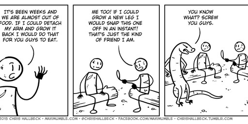 3_toes 5_fingers anthro barefoot dialogue dirt dirty feet fingers grass humor joke log male nude plant rock simple_background text toes white_background wood chris_hallbeck maximumble human lizard mammal reptile scalie black_and_white comic english_text monochrome url