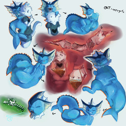 abdominal_bulge anthro anthro_pred arms_bent belly bent_legs big_belly bloated blue_body blue_light bodily_fluids bodily_noises breath burp_cloud butt cheek_tuft clothing crossed_legs digested digestion duo ears_up facial_tuft female feral fully_inside fur green_text hair half-closed_eyes hands_on_stomach hat headgear headwear huge_thighs internal legs_together legwear light male male/female male_prey mostly_nude mostly_nude_anthro mostly_nude_male motion_lines narrowed_eyes onomatopoeia open_mouth organs overweight overweight_anthro panting pawpads paws saliva same_size_vore soft_vore sound_effects stomach stomach_acid tail teeth text thick_thighs thigh_highs tongue tongue_out tuft twitter_handle uvula vore white_body white_eyes white_fur white_hair white_text wide_hips troppygutz nintendo pokemon eeveelution felid generation_1_pokemon humanoid mammal marine pokemon_(species) vaporeon 1:1 2025 absurd_res artist_name comic digital_media_(artwork) digital_painting_(artwork) dithering english_description english_text hi_res lighting painting_(artwork) sequence shaded soft_shading watermark