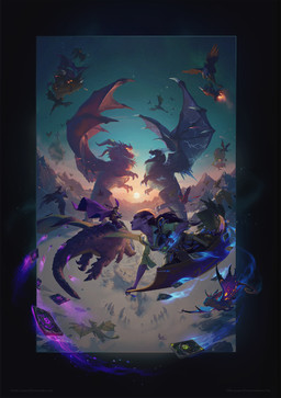 aircraft airship ambiguous_gender battle blue_body bone breasts card claws dalaran eyewear feathered_wings feathers female feral flag flying glasses group hair horn humanoid_pointy_ears magic magic_carpet male membrane_(anatomy) membranous_wings mountain open_mouth outside pointy_ears ponytail purple_body purple_scales red_body red_scales rocket scales sharp_teeth size_difference skull smile star sun tail teeth vehicle wings laurel_austin blizzard_entertainment hearthstone mythology warcraft alexstrasza avian bird dragon elf fairy_dragon goblin gryphon humanoid mythological_avian mythological_creature mythological_scalie parrot scalie absurd_res digital_media_(artwork) hi_res official_art