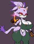 anthro areola big_breasts breasts butt cleavage clothed clothing elemental_manipulation female fire fire_manipulation forehead_gem gem genitals looking_at_viewer pussy solo thick_thighs wide_hips wolflance sega sonic_the_hedgehog_(series) blaze_the_cat domestic_cat felid feline felis mammal hi_res