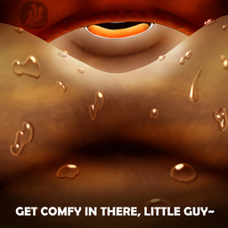 anthro bodily_fluids brown_body brown_fur chest_focus clothing countershading dominant dominant_male double_chin entrapment first_person_view fur highlights_(coloring) hyper larger_male macro male micro moob_play moob_smother moobs musk musk_cloud musky_body obese obese_anthro obese_male overweight overweight_anthro overweight_male simple_background size_difference smile smothering submissive submissive_pov sumo sweat sweatdrop sweater sweater_hug talking_to_viewer topwear trapped_in_clothing fujiyama_samoyed libra_(fujiyamasamoyed) canid canine mammal raccoon_dog tanuki 1:1 hi_res shaded soft_shading watermark