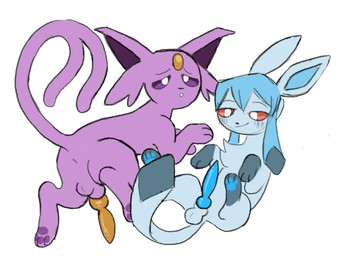 animal_genitalia animal_penis anus backsack balls blue_body blue_fur blue_hair blue_pawpads blue_penis blush blush_lines butt canine_genitalia canine_penis duo feral fur genitals hair looking_back looking_pleasured lying male male/male on_back pawpads penis presenting presenting_anus presenting_hindquarters presenting_penis purple_body purple_eyes purple_fur purple_pawpads red_eyes sheath yellow_penis binkybnuuy nintendo pokemon aster_(binkybnuuy) fan_character ferris_(binkybnuuy) eeveelution espeon generation_2_pokemon generation_4_pokemon glaceon pokemon_(species) hi_res