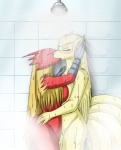 blaziken blush breast_squish breasts breasts_frottage canine couple embrace eyes_closed female fox kissing lesbian love multiple_tails ninetales nintendo nude pokémon romantic shower siplelpis steam video_games wet
Rating: Questionable
Score: 15
User: Freel
Date: August 29, 2011