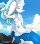 anthro anus blush breasts female genitals nipples open_mouth patreon_logo pussy small_breasts solo text winick-lim nintendo patreon pixiv pokemon generation_7_pokemon pokemon_(species) primarina 2020 hi_res url