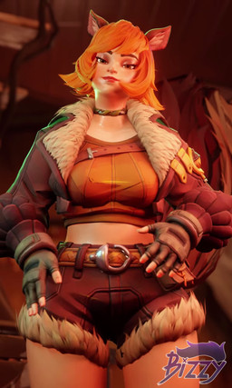 breasts brown_eyes female flashing hair looking_at_viewer one_eye_closed orange_hair solo tail wink marvel squirrel_girl_(marvel) humanoid mammal rodent sciurid tree_squirrel 3:5 animated hi_res no_sound short_playtime video