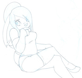 anthro clothed clothing female footwear high_heels legwear looking_aside shoes shy simple_background sitting solo stockings thigh_highs timid underwear white_background dragonlordfluffyxd adrianna adrianna_(dragonlordfluffyxd) lagomorph leporid mammal rabbit graphite_(artwork) hi_res sketch traditional_media_(artwork)
