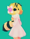 anthro clothing dress female solo white_clothing white_dress lui-ra bianca_(lui-ra) arthropod bee hymenopteran insect