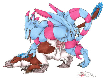 anthro anthro_on_feral anthro_penetrating anthro_penetrating_feral anus backsack balls bestiality bodily_fluids claws cum cum_in_vagina cum_inside duo erection eyes_closed female female_penetrated feral feral_penetrated fur genital_fluids genitals knot male male/female male_penetrating male_penetrating_female membrane_(anatomy) membranous_wings nude penetration penile penile_penetration penis penis_in_vagina pubic_boot raised_tail sex simple_background step_position tail tongue tongue_out vaginal vaginal_penetration vulva white_background wings epicwang mythology krra silvaentys dinosaur dragon dromaeosaurid furred_dragon furred_scalie mythological_creature mythological_scalie prehistoric_species reptile scalie theropod utahraptor velociraptor 2011
