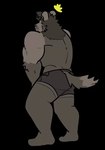 3_frame_animation anthro black_background briefs briefs_only brown_body brown_briefs brown_fur butt clothed clothing fur male muscular muscular_anthro muscular_male shaking_butt simple_background solo topless underwear underwear_only melaisen canid canine mammal 2022 animated digital_media_(artwork) short_playtime