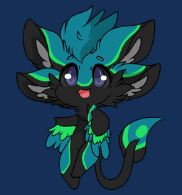 4_ears ambiguous_gender anthro biped black_body black_feathers black_sclera blue_body blue_feathers chibi feather_hair feathered_wings feathers green_body green_feathers looking_at_viewer multi_ear nude nude_anthro open_mouth pseudo_hair purple_eyes simple_background solo standing transparent_background winged_arms wings smolsammich ralena/ralaku avali avian alpha_channel herm_(lore)